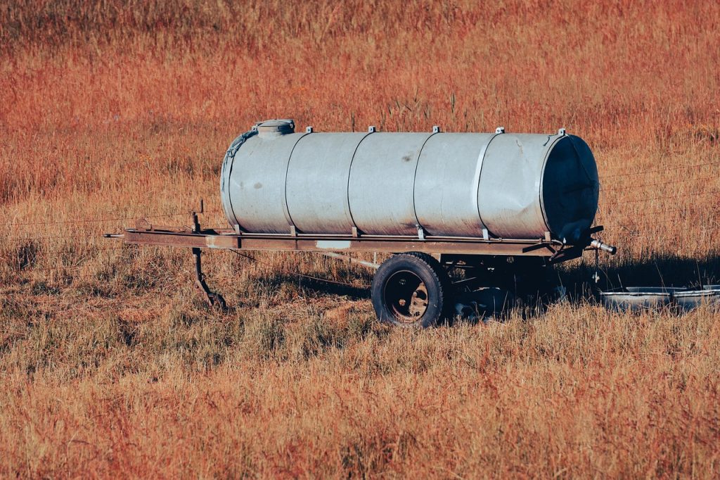 tanque, seguidor, prado, colgante de agua, agricultura, campo, paisaje
